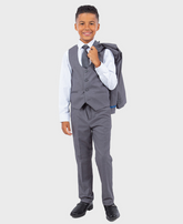 boys grey slim fit suit